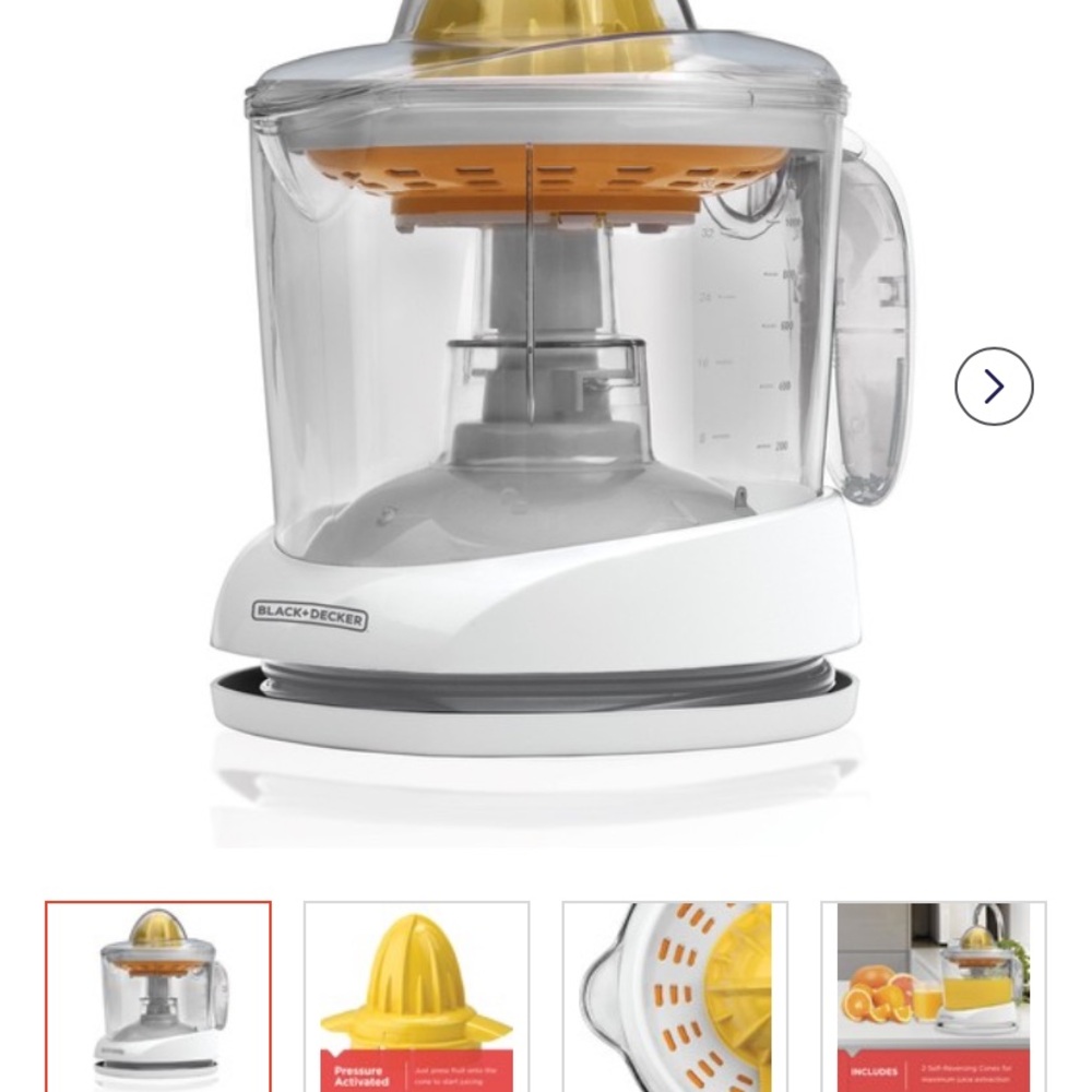 Black & Decker Juicer with Orange and White Design